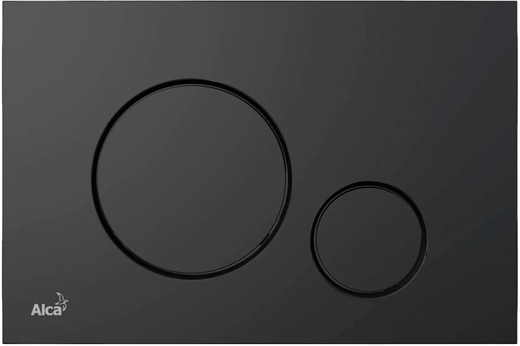 Кнопка смыва AlcaPlast THIN M678 черная матовая