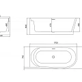 Ванна акриловая BelBagno 170x78 левосторонняя BB410-1700-780-L белая глянцевая