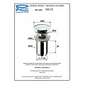 Донный клапан Remer 905CC114NO с переливом, чёрный