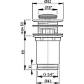 Донный клапан AlcaPlast A391 хром