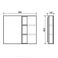 Зеркало-шкаф Comforty Милан 90 00004137130CF белый глянец