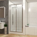 Душевая дверь в нишу Bravat Line 100x200см BD100.4121A профиль хром, стекло прозрачное