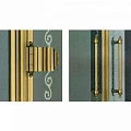 Душевой уголок Cezares Retro 90x90см RETRO-A-P-1-90-CP-Br-L бронза, стекло прозрачное с узором