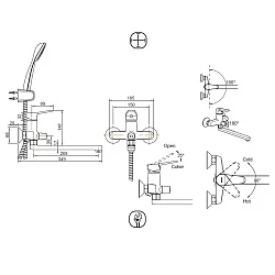 Смеситель для ванны с душем Bravat Eco F6111147C-LB хром
