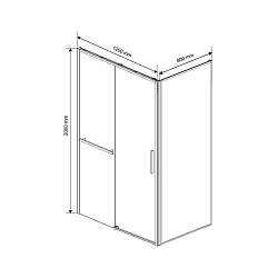 Душевой уголок Vincea Slim Soft 120х80см VSR-1SS8012CL профиль хром, стекло прозрачное