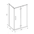 Душевой уголок Bravat Blackline 80x120см BS120.3113AB профиль черный, стекло прозрачное
