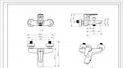 Смеситель для ванны с душем Bravat ARDEN F6351385CP-01-RUS хром