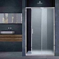 Душевая дверь в нишу Vincea Alpha 130см VDS-3AL130CL профиль хром, стекло текстурное