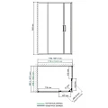 Душевой уголок Wasserkraft Lippe 120x90см 45S07 профиль хром, стекло прозрачное