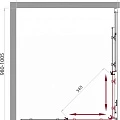 Душевой уголок BelBagno Sela 100x90см SELA-AH-2-100/90-C-Cr профиль хром, стекло прозрачное