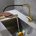 Смеситель для кухни Timo Saona 2356/17FL золото матовое