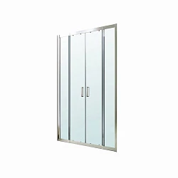 Душевая дверь в нишу BERGES PORTA 160-180см 063103 профиль хром, стекло прозрачное