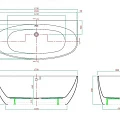 Акриловая ванна Vagnerplast Benin 170x80 KRBV178BEN9X-64 белая глянцевая