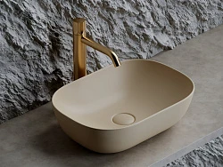 Раковина накладная Ceramica Nova Element CN6009MC бежевая матовая