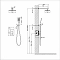 Душевой комплект Timo Petruma SX-5059/03SM с внутренней частью, черный