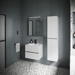 Тумба с раковиной Sancos Urban 60 белая глянцевая