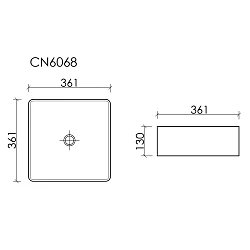 Раковина накладная Ceramica Nova Element CN6068MB черная матовая