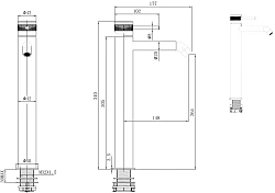 Смеситель для раковины Allen Brau Priority 5.31A02-MG брашированный графит
