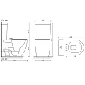 Чаша для унитаза-компакта Ceramica Nova Metropol CN4001-B с крышкой-сиденьем