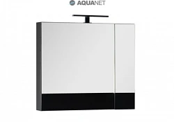 Зеркало-шкаф Aquanet Нота 75 черное