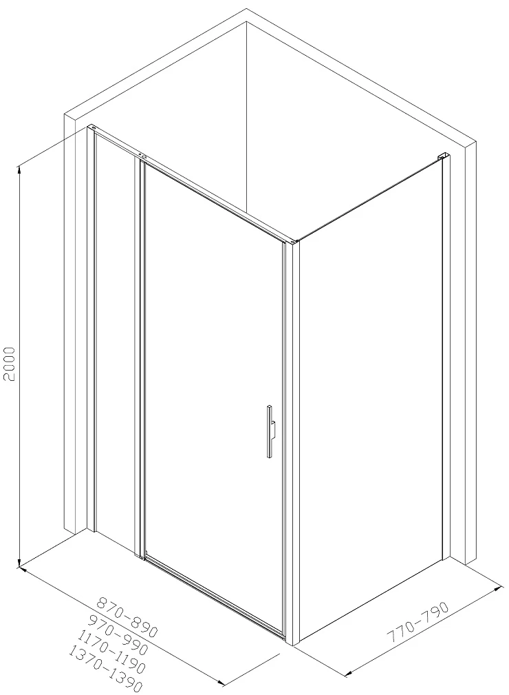 Душевой уголок Allen Brau Priority 120x80см 3.31008.BA+3.31014.BA профиль серебро, стекло прозрачное