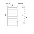 Полотенцесушитель электрический Bonna Tephida 800x500 BNP-EV81/10Q31F-dt8050Gt графит
