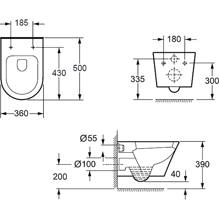 Унитаз подвесной BelBagno Tre BB8001CHR/SC белый глянец