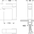 Смеситель для раковины Timo Selene 2061/00F хром