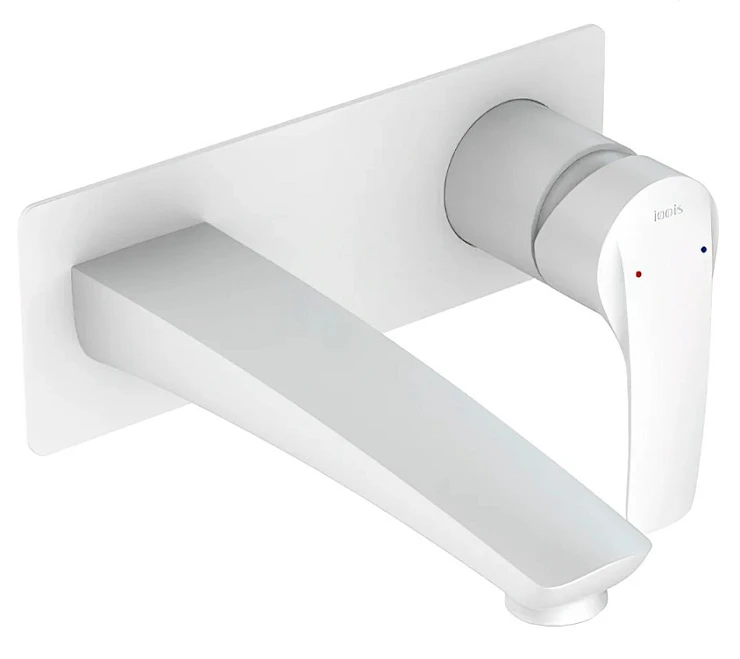 Смеситель для раковины IDDIS Ray RAYWT00i65 с внутренней частью, белый