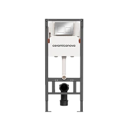 Система инсталляции для унитазов Ceramica Nova Balance CN121002CH с кнопкой хром глянцевый
