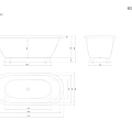 Ванна из искусственного камня ESSE DEVON 175x80 EDEV1745 белая глянцевая