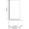 Шторка на ванну Wasserkraft Berkel 80x140см 48P01-80W профиль белый, стекло прозрачное