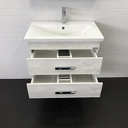 Тумба с раковиной Comforty Никосия 70П 00-00005792CF дуб белый
