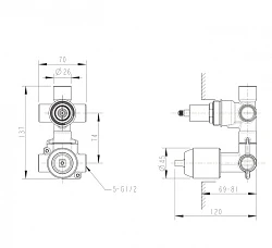 Скрытая часть Bravat Built-in D969C-A-RUS