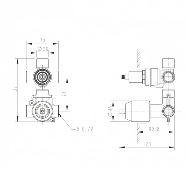 Скрытая часть Bravat Built-in D969C-A-RUS