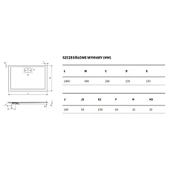 Душевой поддон Excellent Lavano 140x90см BREX.1103.140.090.CAN бежевый 