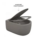 Унитаз подвесной Berges Ego XL 083216 серый матовый