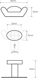 Крючок Bemeta Oval 118406031 хром