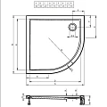 Душевой поддон Riho Davos 80х80см D002018005 белый