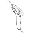 Душевая лейка AM.PM Gem F0290100 пластик, хром