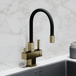 Смеситель для кухни Sancos Arno SC4005BG брашированное золото / черный