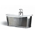 Чугунная ванна Aquanet Sharking 183x78 SW-1010B хром, глянец