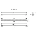Душевой лоток Berges Super Slim 80 091154 хром