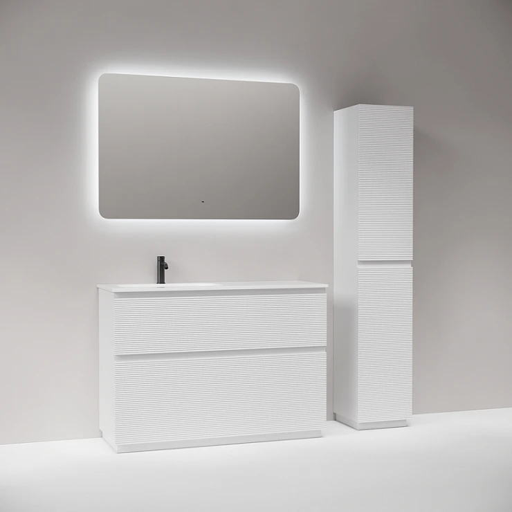 Тумба под раковину Sancos Folk Floor 120 FL120FLW левая, напольная Bianco