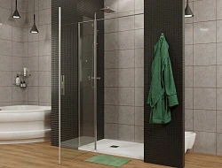 Душевая дверь в нишу Allen Brau Priority 100x200 см 3.31004.00 профиль хром, стекло прозрачное