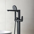 Напольный смеситель для ванны с душем Aquatek Бетта AQ1145MB с внутренней частью, матовый черный