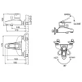 Смеситель для ванны с душем Bravat LOOP F6124182CP-01-RUS хром