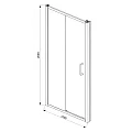 Душевая дверь в нишу Bravat Blackline 120x200см BD120.4101B профиль черный, стекло прозрачное