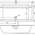 Акриловая ванна Riho Rething Cubic 200х90 B110001005 белая глянцевая