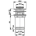 Донный клапан AlcaPlast A391 хром